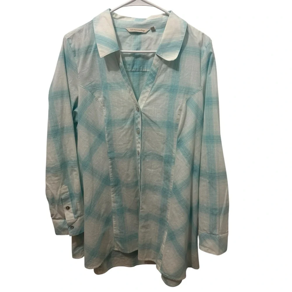Soft Surroundings Parker tunic blouse Cotton Size Large